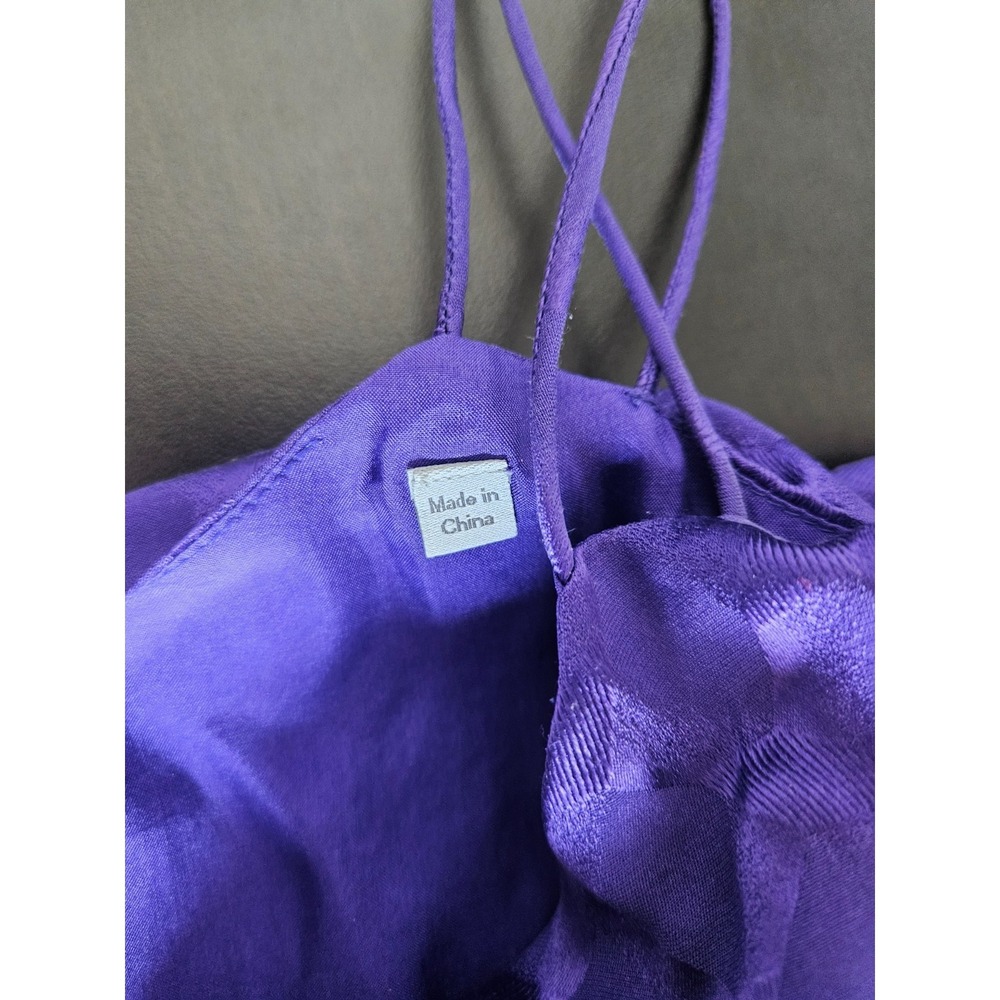 Halston Heritage Tiered Maxi Dress Purple Acai Berry NWT Size‎ 2 Modern Glam - Picture 3 of 8